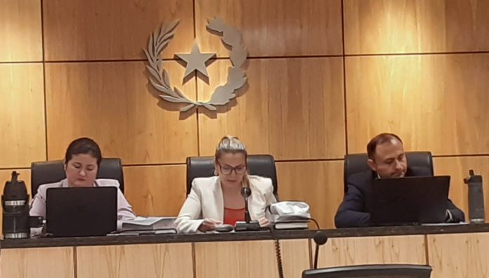 20230221_085506 Los jueces Flavia Recalde (presidente), Milciades Ovelar y Emilia Santos (miembros)